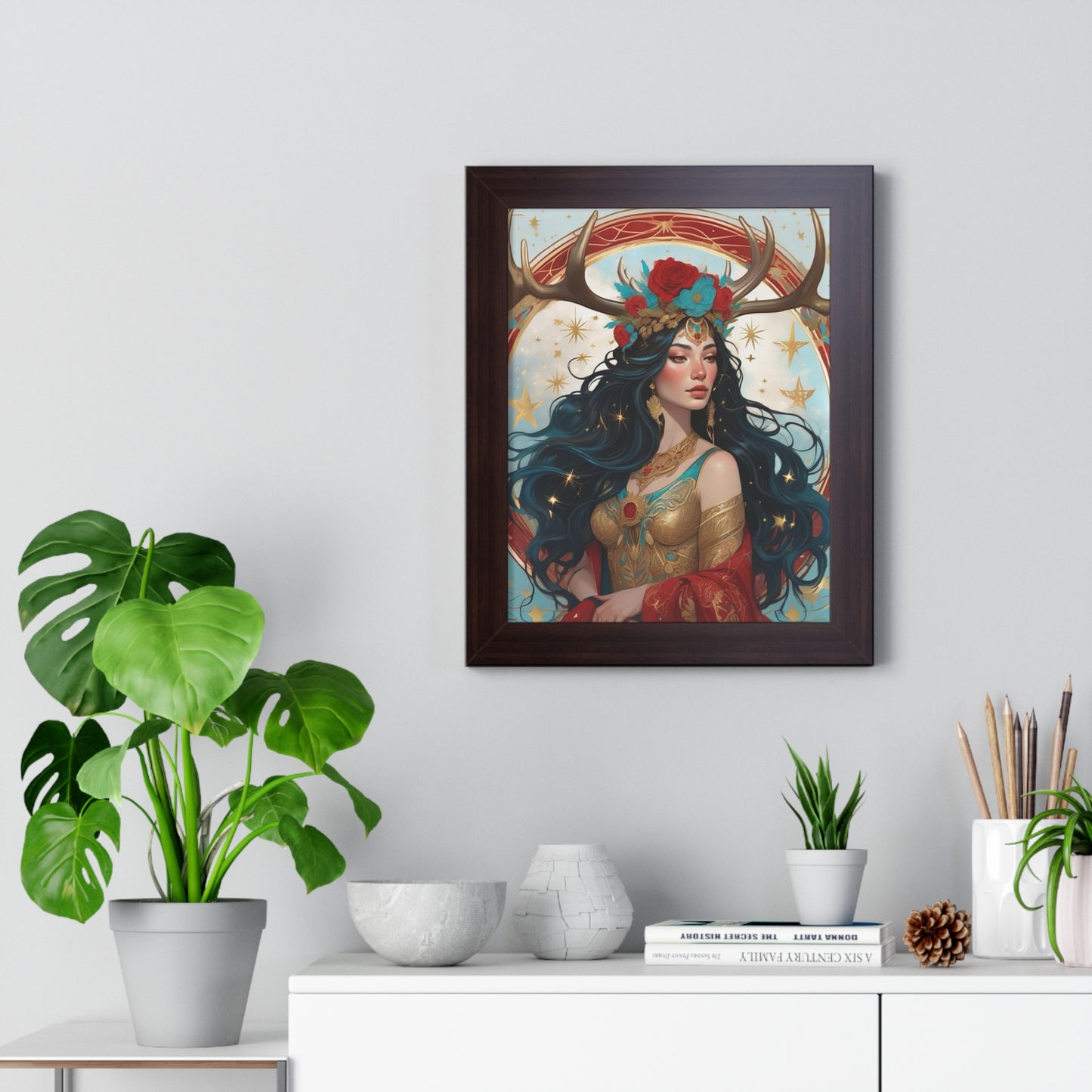 Artemis Goddess of the Hunt - Framed Vertical Poster