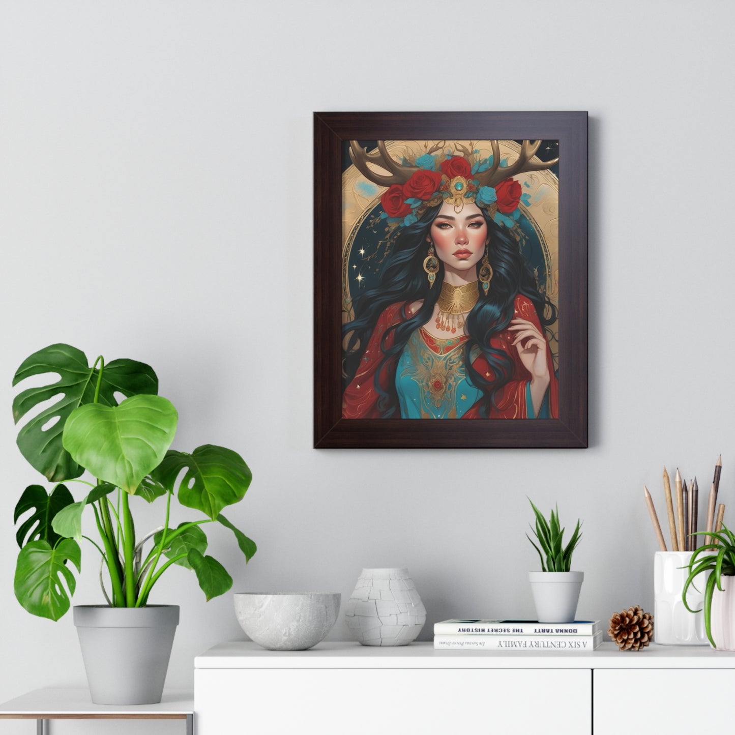 Artemis Goddess of the Hunt Art Collection Framed Vertical Poster