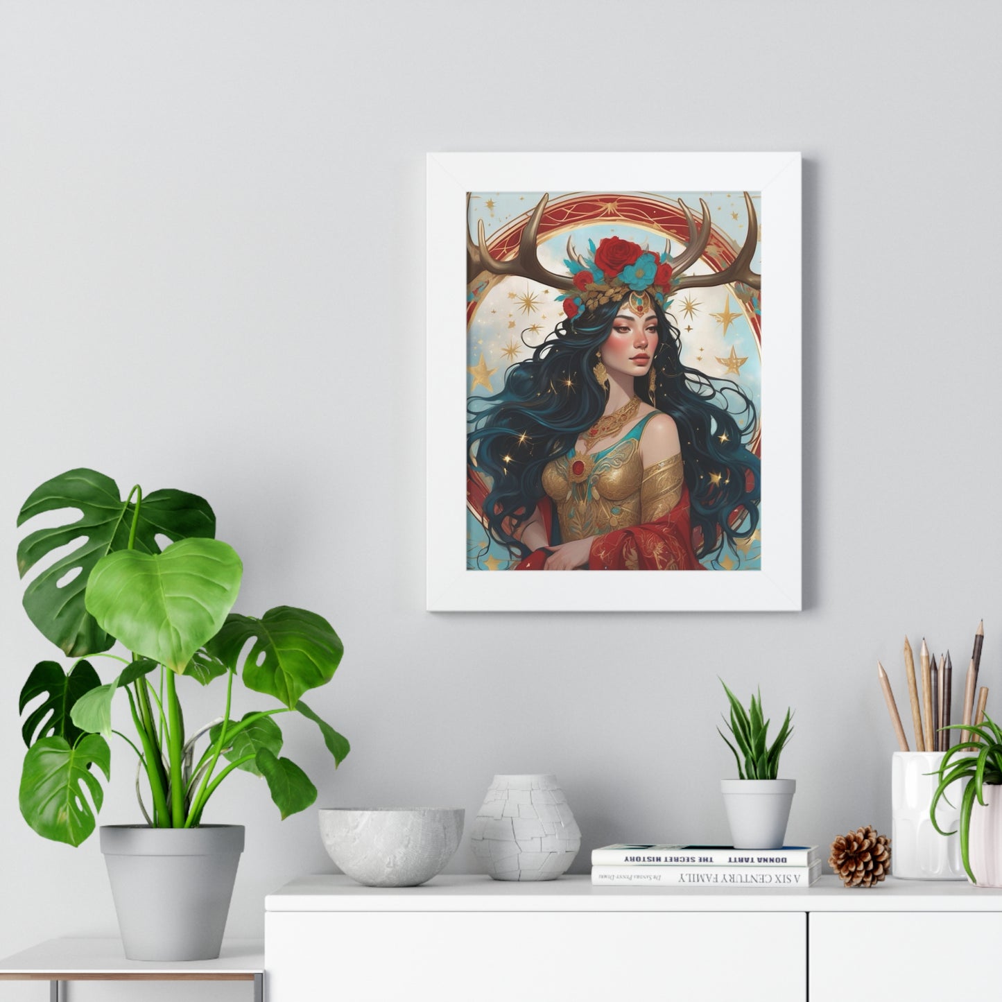 Artemis Goddess of the Hunt - Framed Vertical Poster
