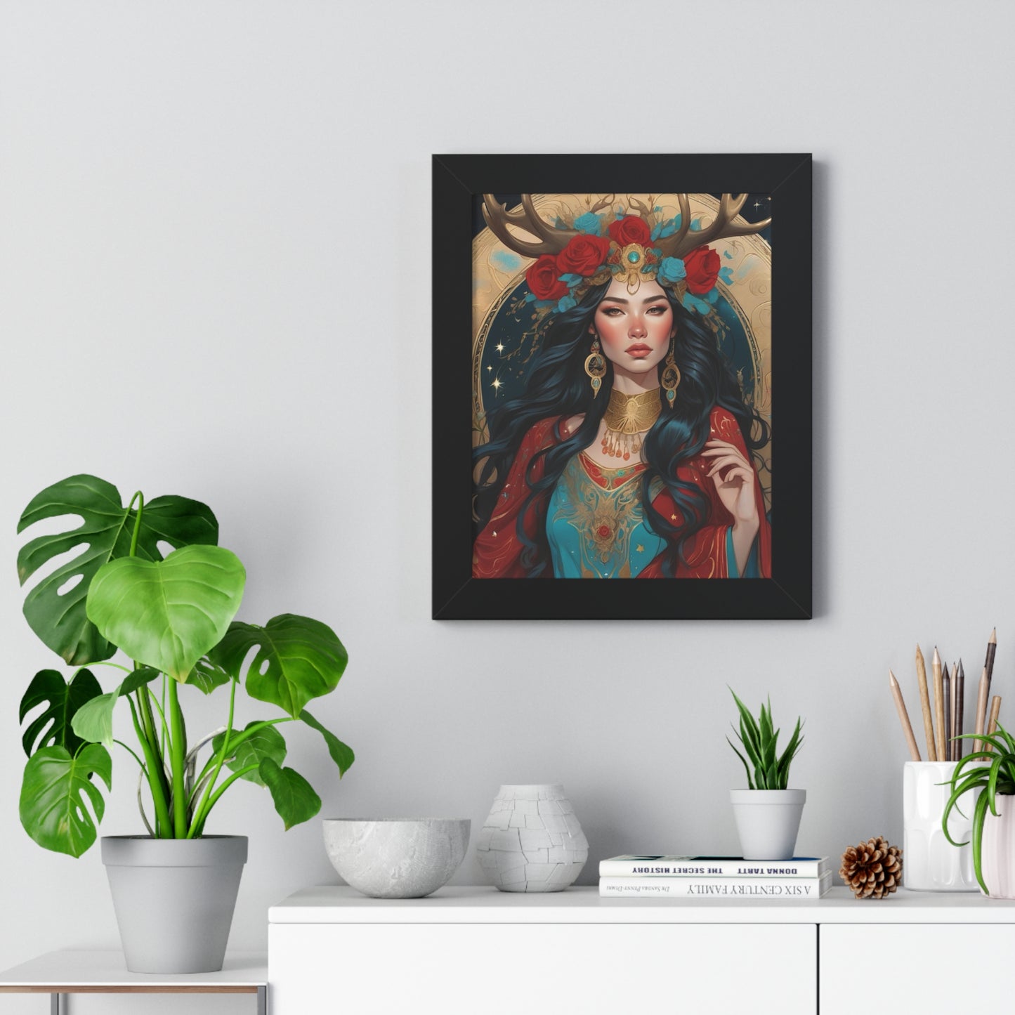 Artemis Goddess of the Hunt Art Collection Framed Vertical Poster