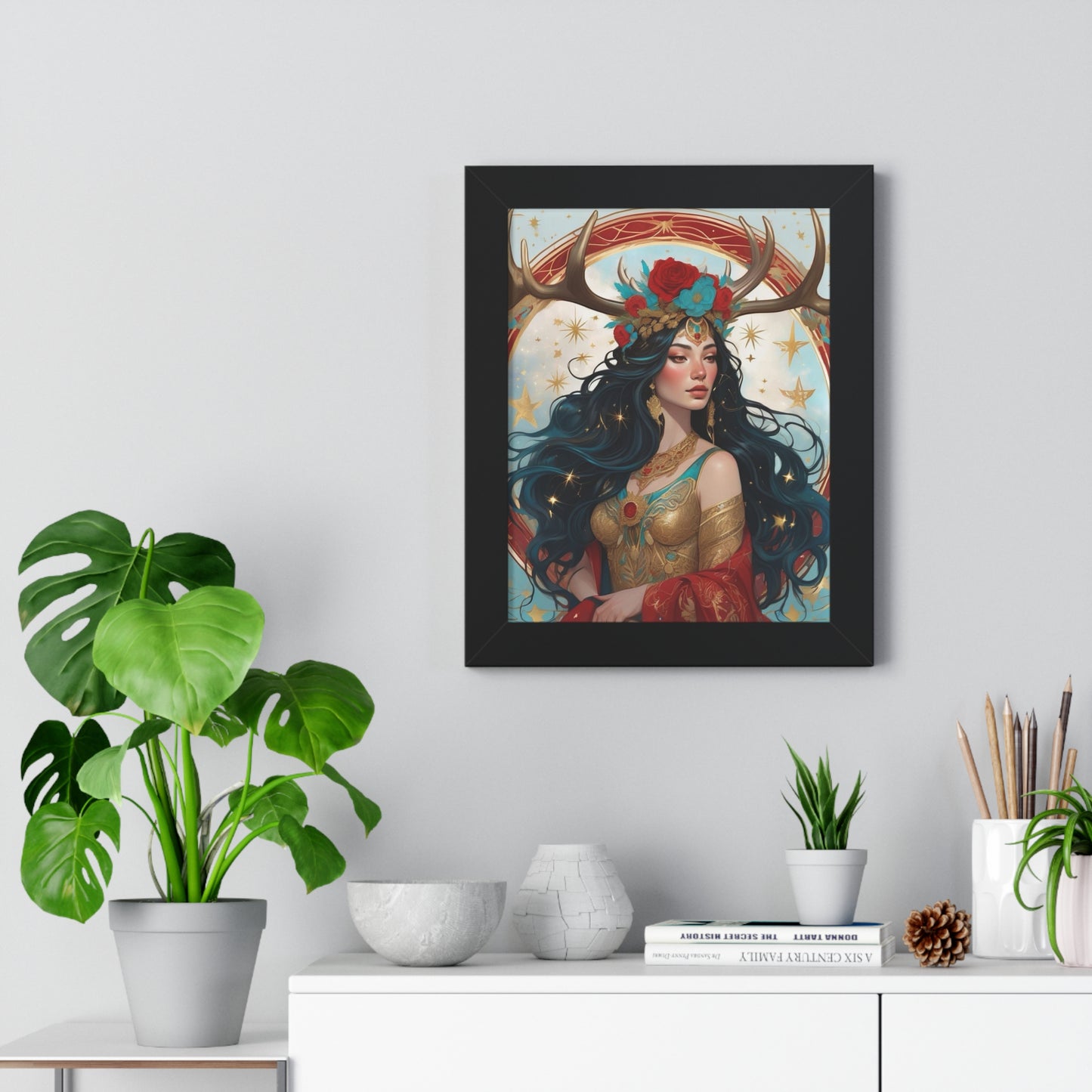 Artemis Goddess of the Hunt - Framed Vertical Poster