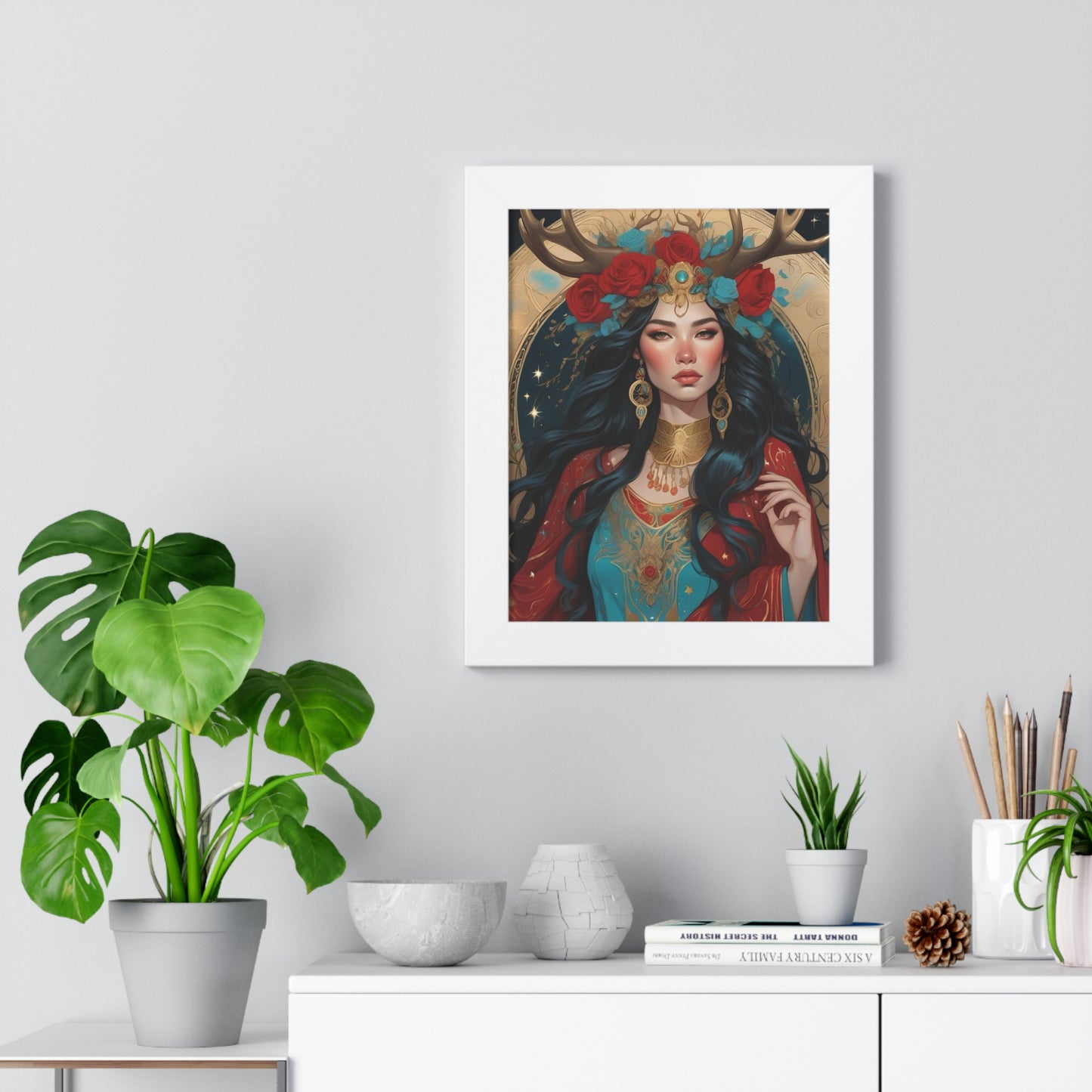 Artemis Goddess of the Hunt Art Collection Framed Vertical Poster